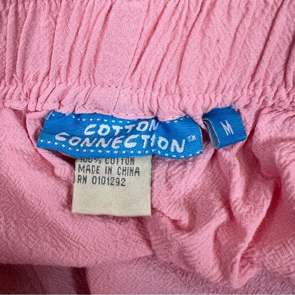Cotton Connection Vintage Size Med. Crinkle Pink Bermuda Shorts w/Front … - Picture 7 of 9